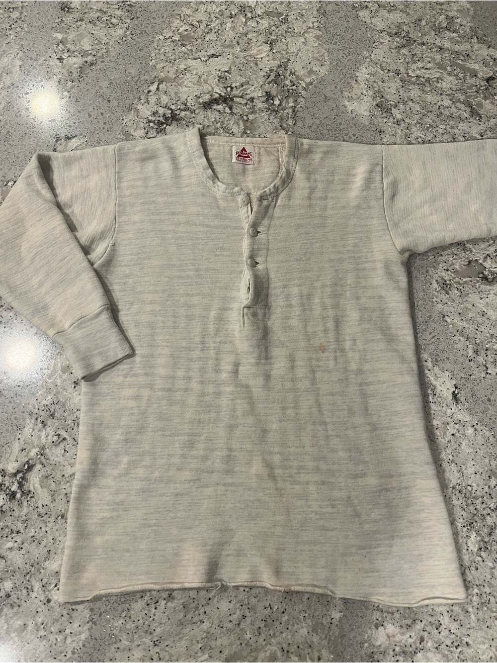 Vintage 1960s Penmans Fleece Henley Long sleeve Shirt